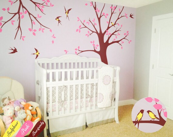 Tree wall decals nursery wall decal large tree and branch wall