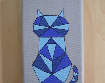 Geometric cat  Etsy