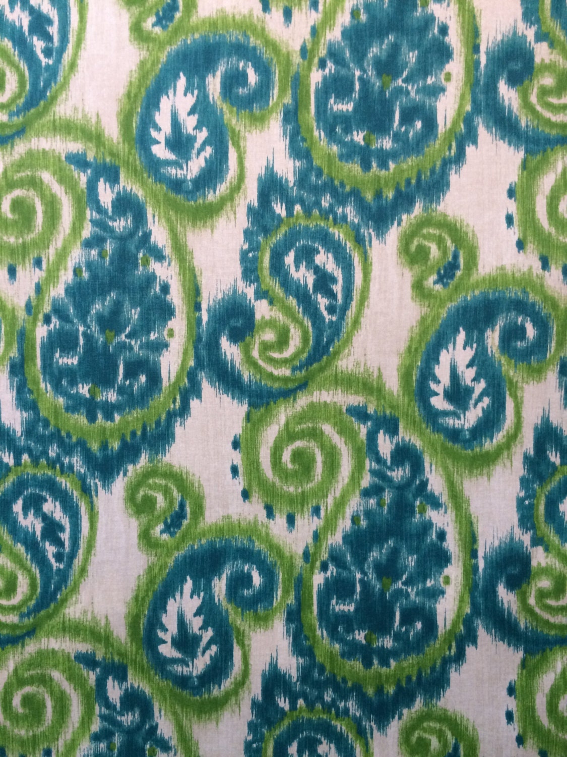 Indoor/Outdoor Fabric by the Yard Ikat Paisley by