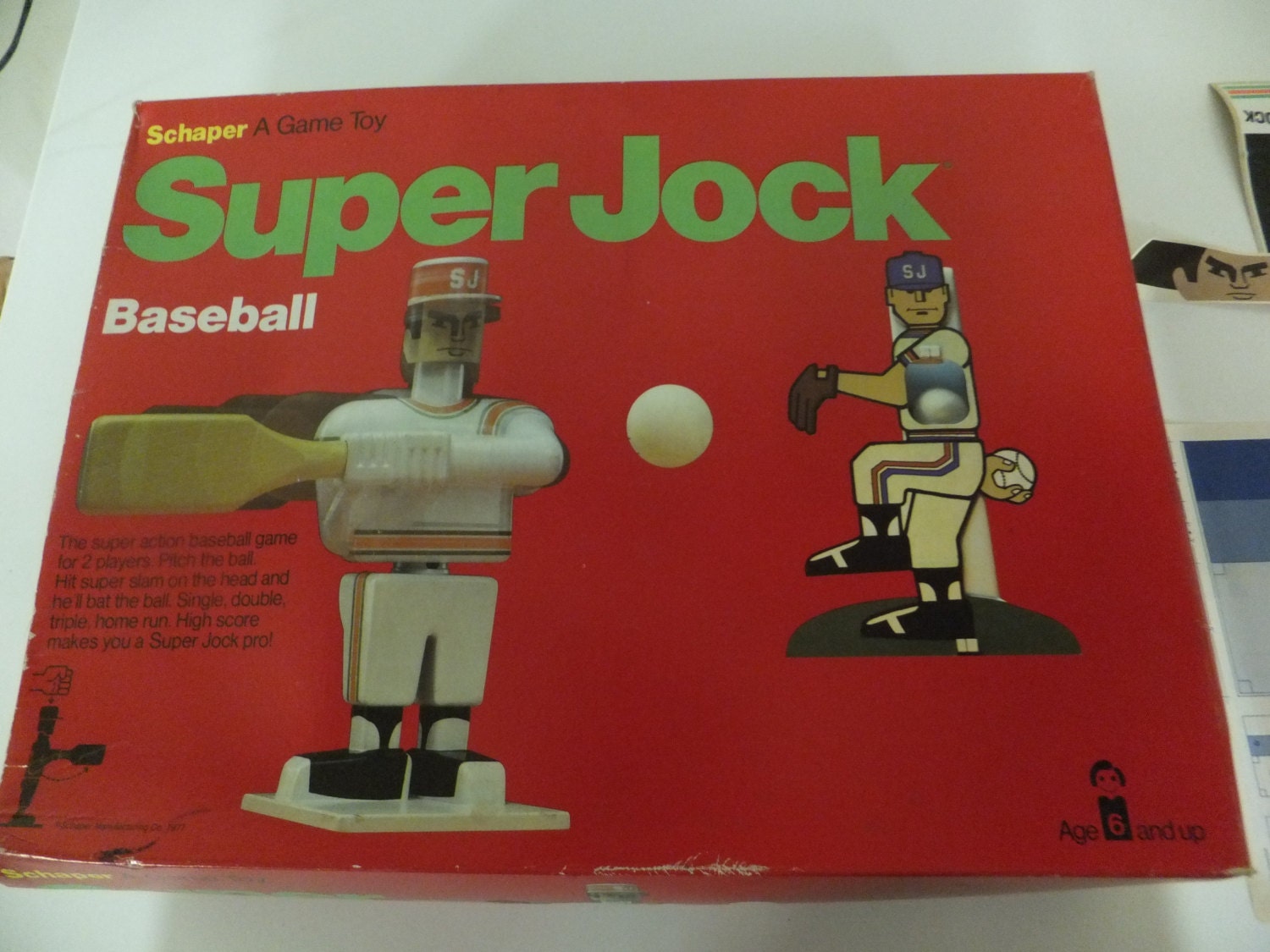 Vintage Schaper Game Toy Super Jock Baseball Game by RetroRarities