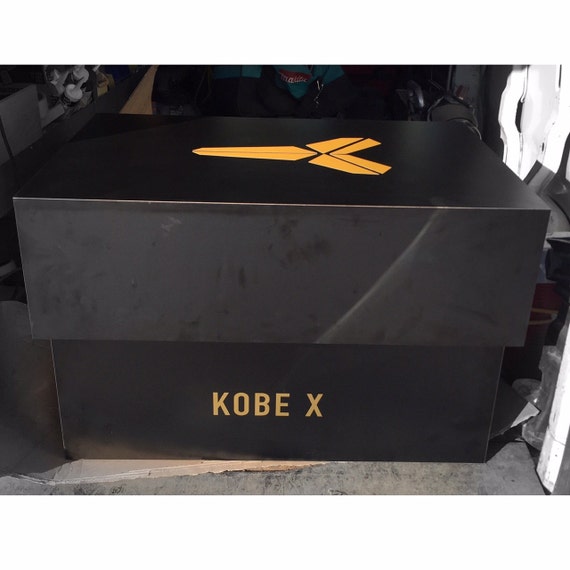 Kobe X Large Sneaker Shoe Box Storage Custom Made Wood