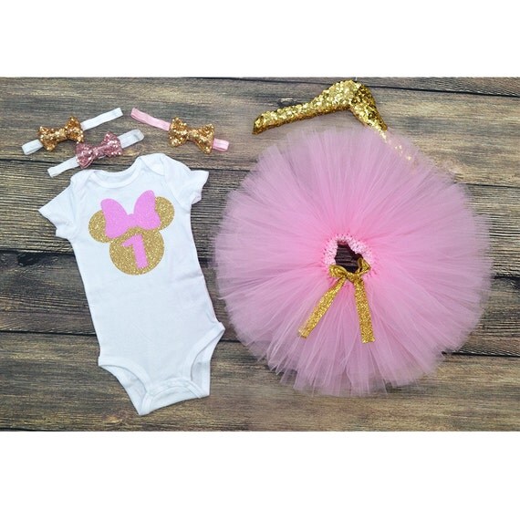 Minnie Mouse 1st Birthday Pink Gold Minnie by ...