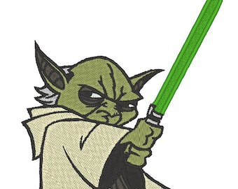 Yoda Star Wars Embroidery Design. 3 hoop sizes