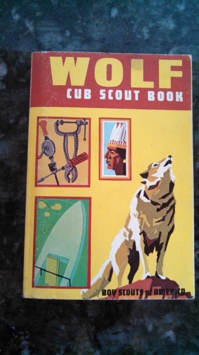 Vintage Retro Book 1971 Wolf Cub Scout Book Boy Scouts of