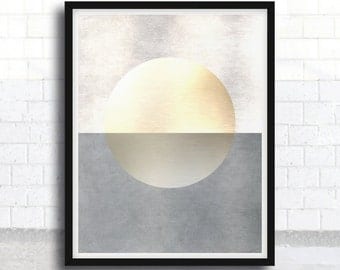 Sunrise, Minimalist poster, wall art print, scandinavian print, contemporary art, watercolor abstract, geometric poster, modern wall art