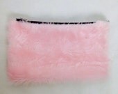 BABY PINK Handmade Fuzzy Purse Pouch BABY PINK Handmade Fuzzy Purse Pouch