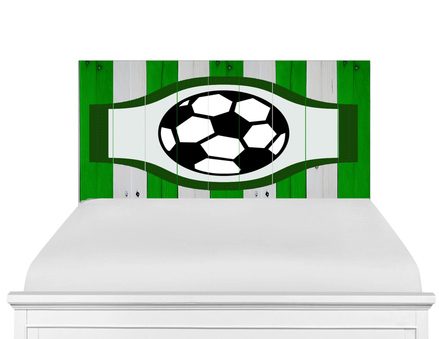 Wooden Headboard Soccer Design by SweetSilhouetteArt on Etsy