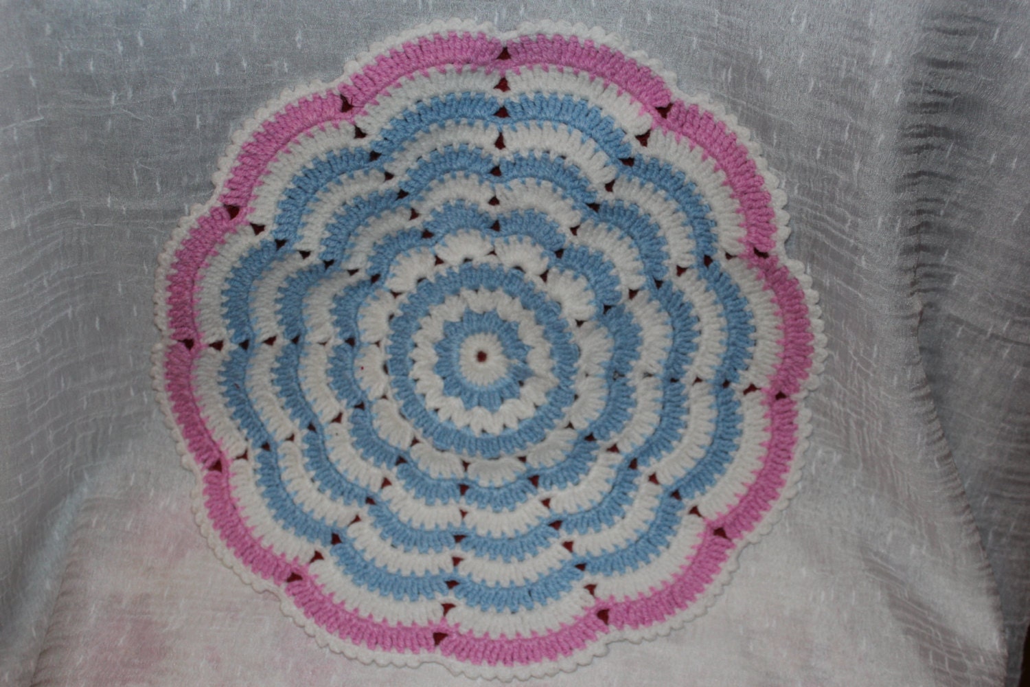 Twosided crochet chair pads round chair pads rustic pads