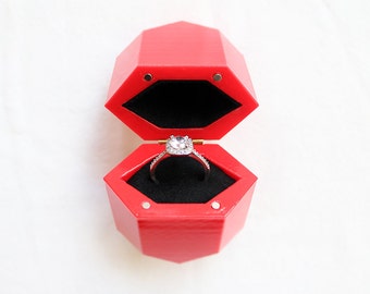 An engagement ring box