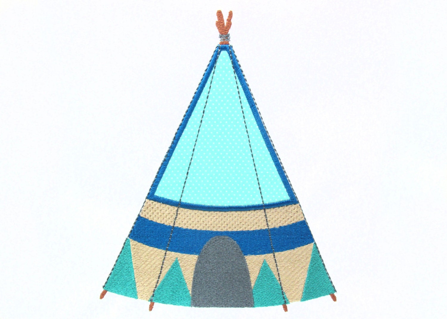 Teepee applique machine jessecmault design instant download