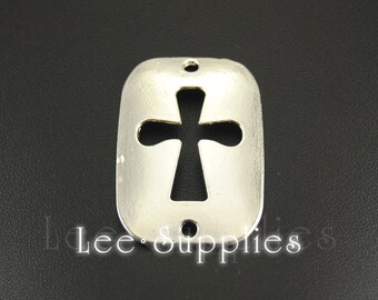 5pcs Antique Silver Gold Alloy Sideways Cross Connector Charms A680/A681