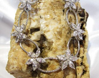 Sterling silver bracelet 925 and cubic zirconia