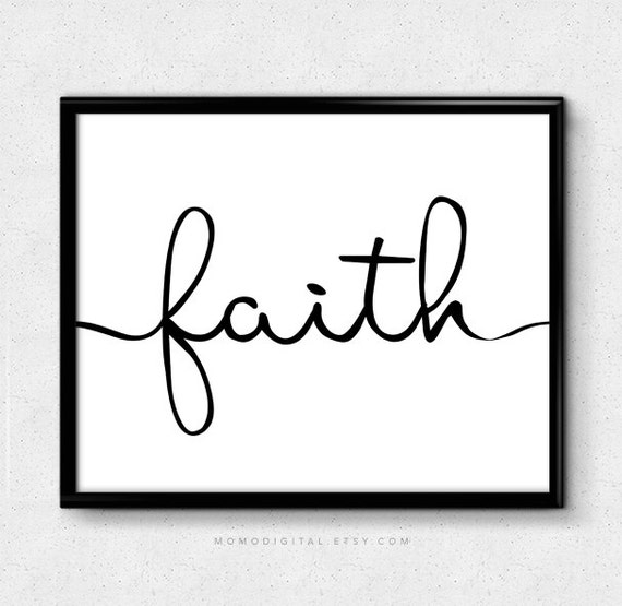 SALE Faith Handwriting Print Cursive Print Handlettering