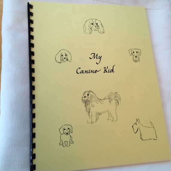 Dog Memory Book My Canine Kid a puppy by ArtsandCraftsbyMarti