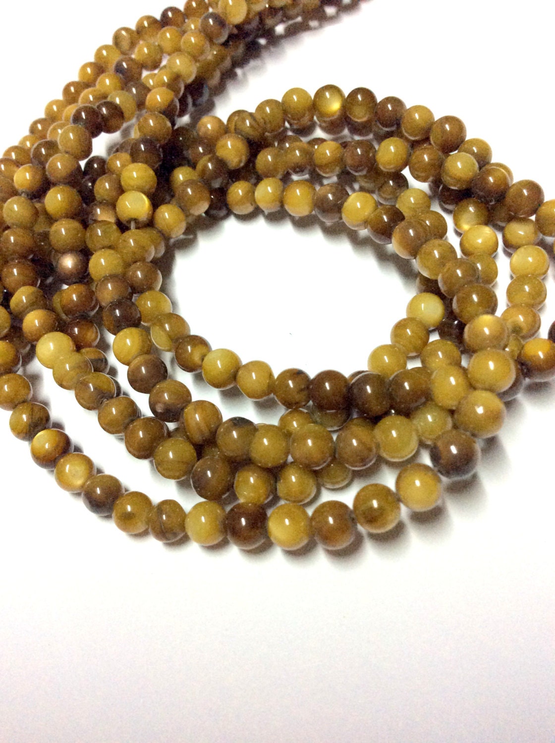 4mm Brown Agate Gemstone Beads - 14.5inch Full strand - Round Gemstone