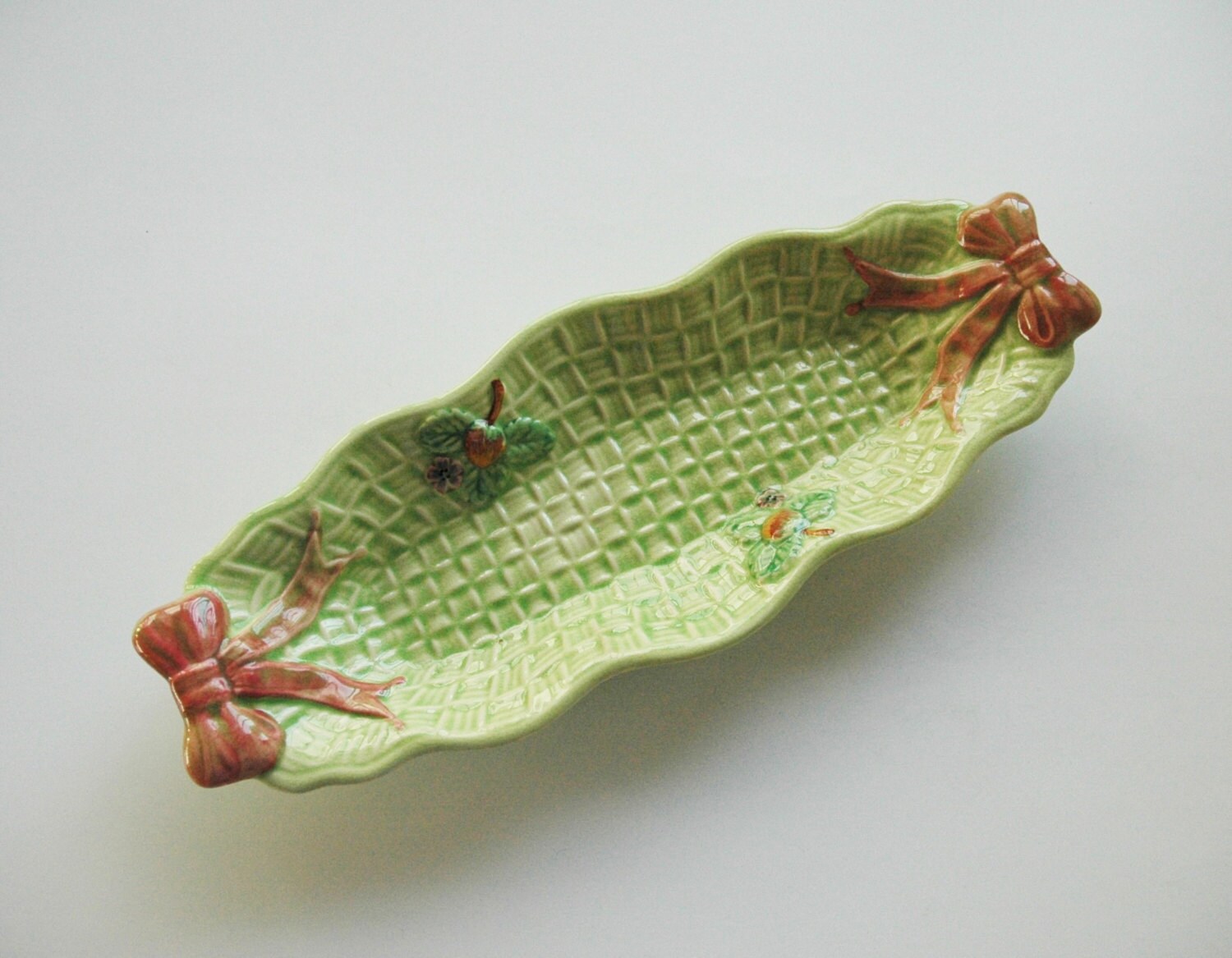 Shorter & Son vintage sandwich serving plate green Haute Juice