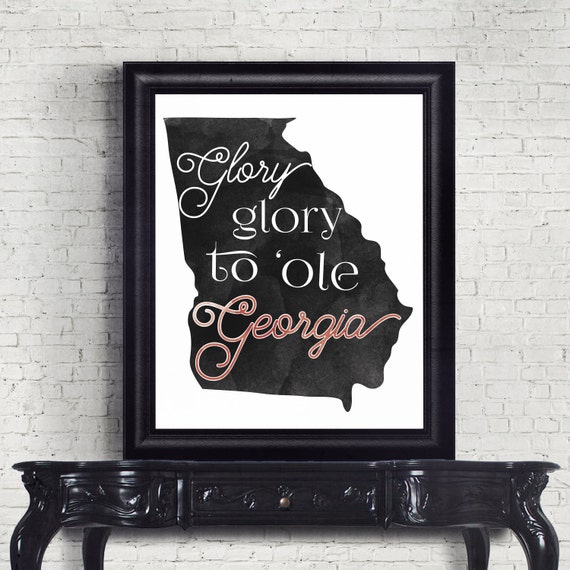 Items similar to Georgia  Wall  Art  Printable Sport 