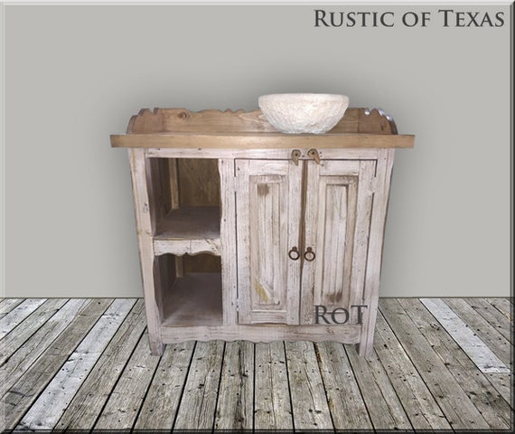 Catalina 36 Vanity Sink Rustic Cabinet. Old White by 
