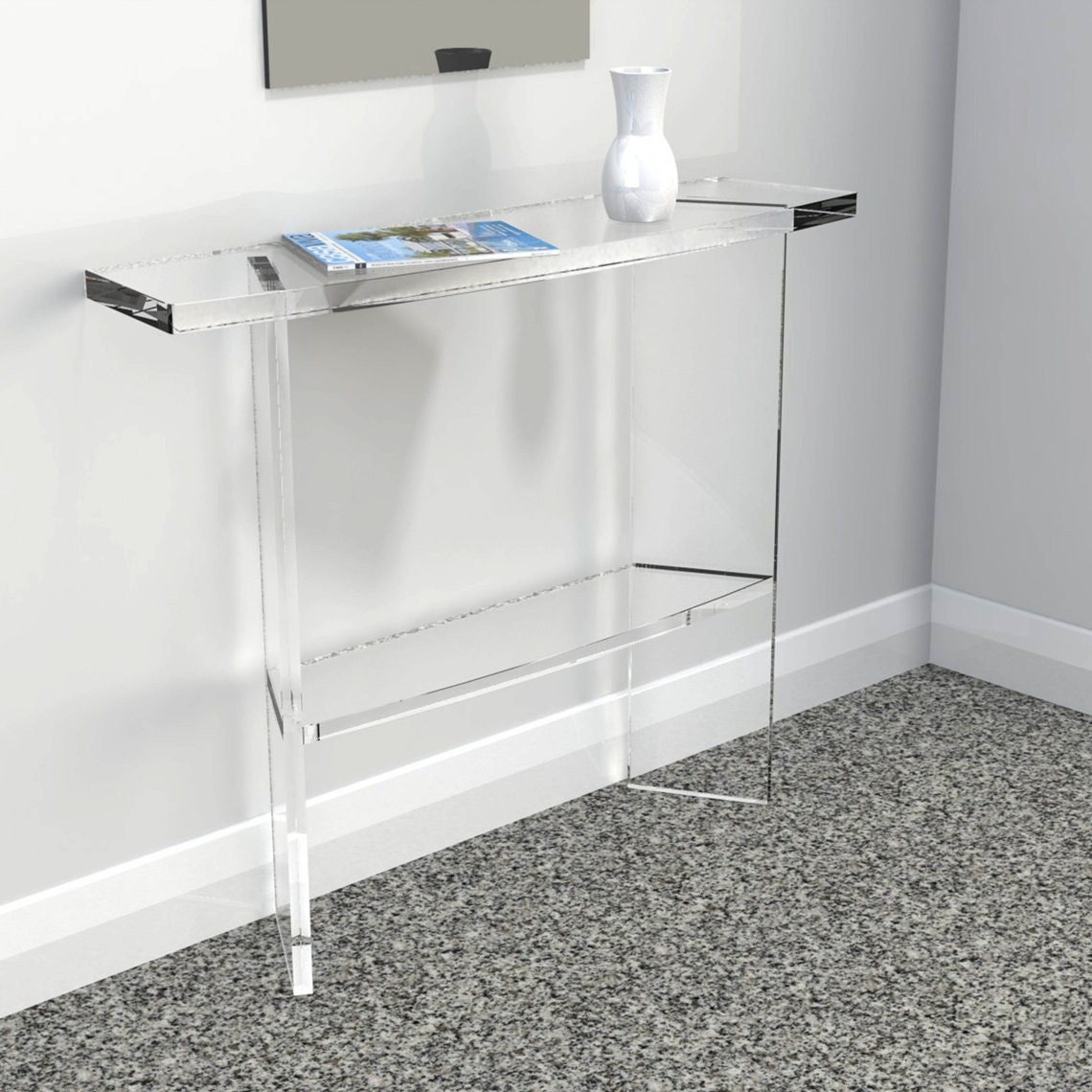 Clear Perspex Acrylic Console Table Premium acrylic Made