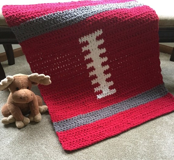 Crochet Football Baby Blanket