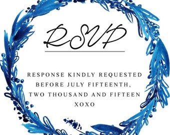 RSVP CARD - Stunning Wreath Wedding RSVP Card