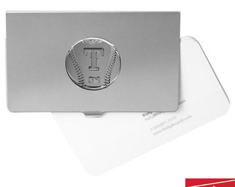 Texas Rangers Rhodium Plated, Officially MLB Licensed, Business Card Holder FREE SHIPPING