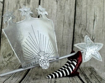 Glinda the Good Witch Wizard of Oz Crown or Wand for Children or Adults ONLY TWO Silver Left