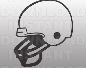 Football Helmet SVG File Cutting Template-Clip Art for Commercial & Personal Use-vector art file for Cricut,SCAL,Cameo,Sizzix,Pazzles,Vinyl