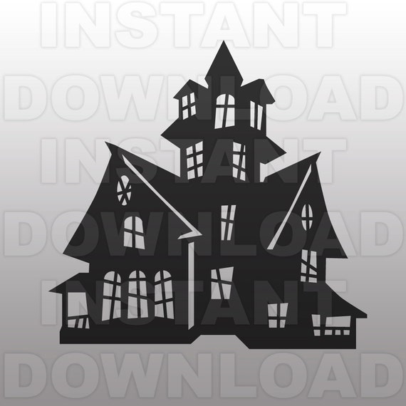 Free Halloween Haunted House Svg