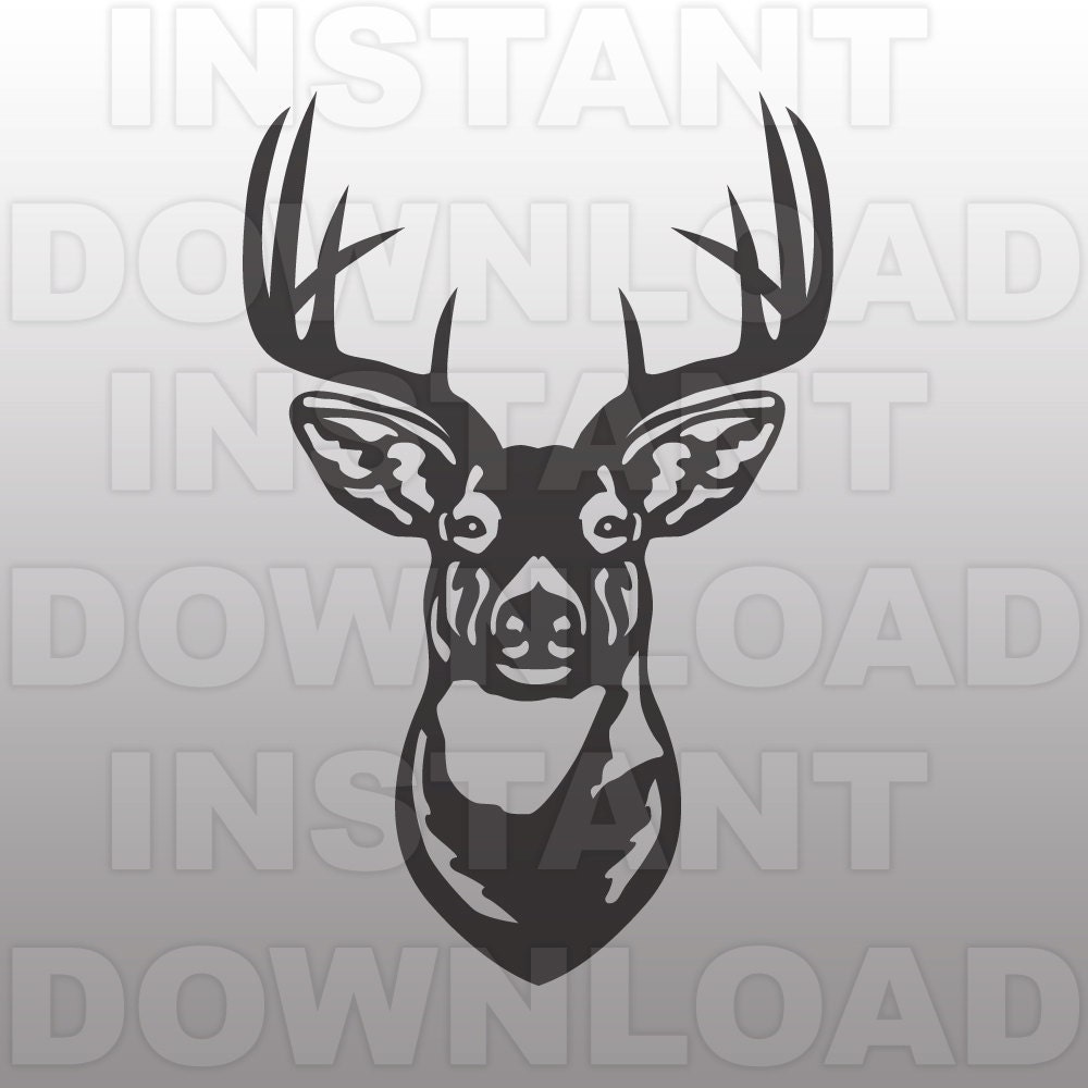 Download Buck Head Deer Hunting SVG File Cutting Template ...