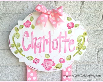 Hair Bow Holder, Hand-Painted Personalization, Monogram Bow Holder, Clip Holder, Hair Bow Organizer, Bow Holder, Personalized
