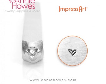 Impressart Metal Stamp - Small Whimsy Heart Metal Stamp