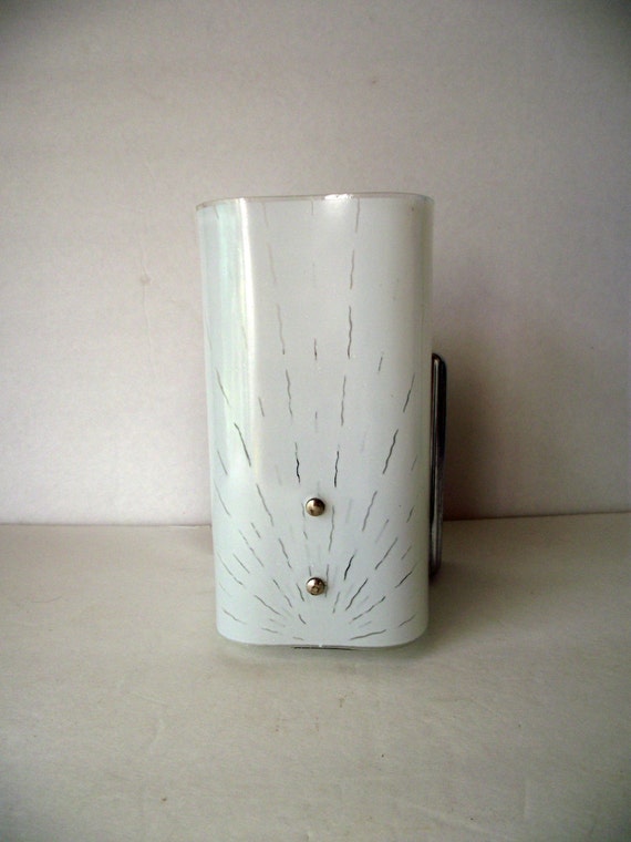 Mid Century Star Burst Curved Glass Wall Sconce Bathroom Light