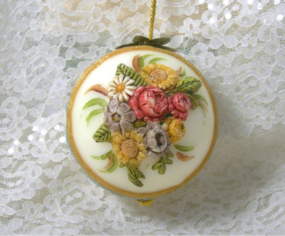 wax christmas tree ornament victorian style hand made in wax christmas tree ornament victorian style hand made in