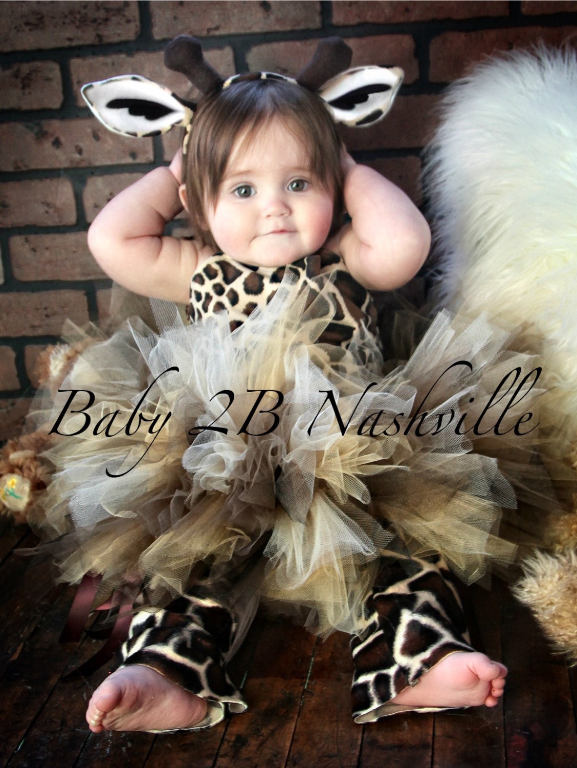 Brown Safari Baby Costume Giraffe Costume Tutu Costume Baby