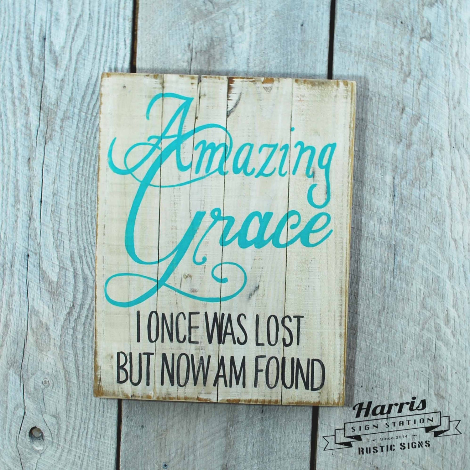 Amazing Grace Wood Sign Amazing Grace Pallet Sign White Wood