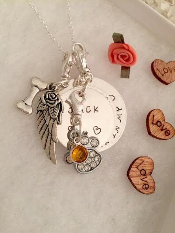 STERLING SILVER Pet Memorial Necklace Dog by masterPEACEdesign