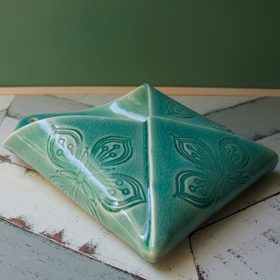 porcelain envelope wall vase