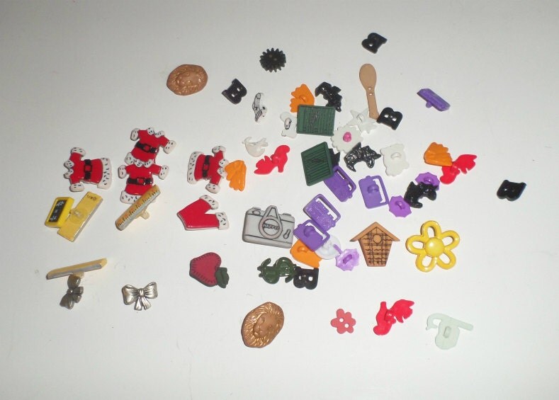 Assorted Novelty Buttons Plastic Novelty Buttons Christmas