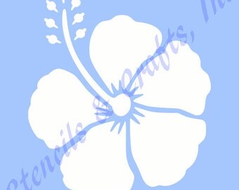 Hibiscus stencil | Etsy