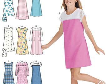 GIRLS CLOTHES PATTERN! Make Dress - Jumper / School Clothes / Sizes 8 to 16 or 8 1/2 to 16 1/2