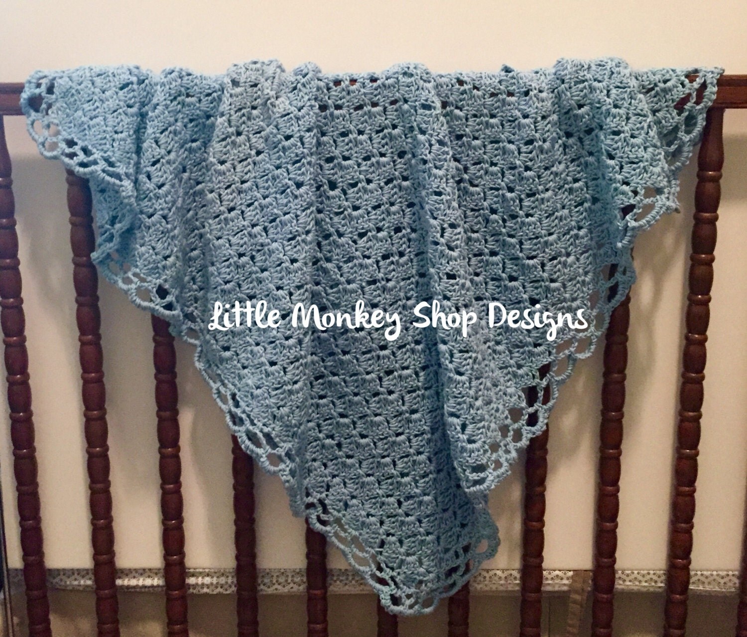 Crochet PATTERN Heirloom Baby Blanket Lacy by