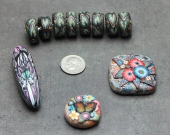 FREE SHIPPING OFFER Polymer clay bead set