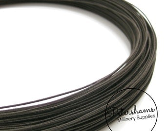 1.0mm (30 Gauge) Firm Cotton Covered Millinery Wire (For Hat Making, Flower Making) - Brown