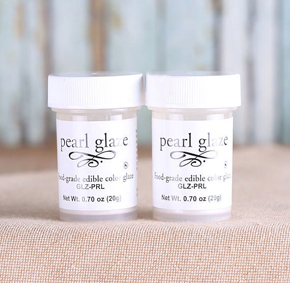 White Luster Dust Glaze Pearl White Edible Fondant Glaze