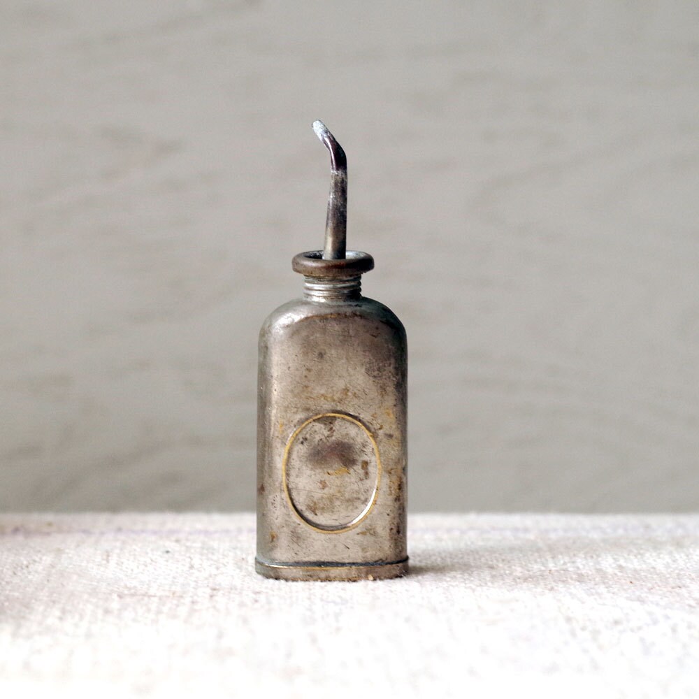 Vintage Tin Oil Can Sewing Machine Oil Can Salvaged Tin