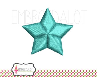 Mini star embroidery design. Pretty little basic star machine embroidery design good for tiny spots. Mini embroidery for babies.