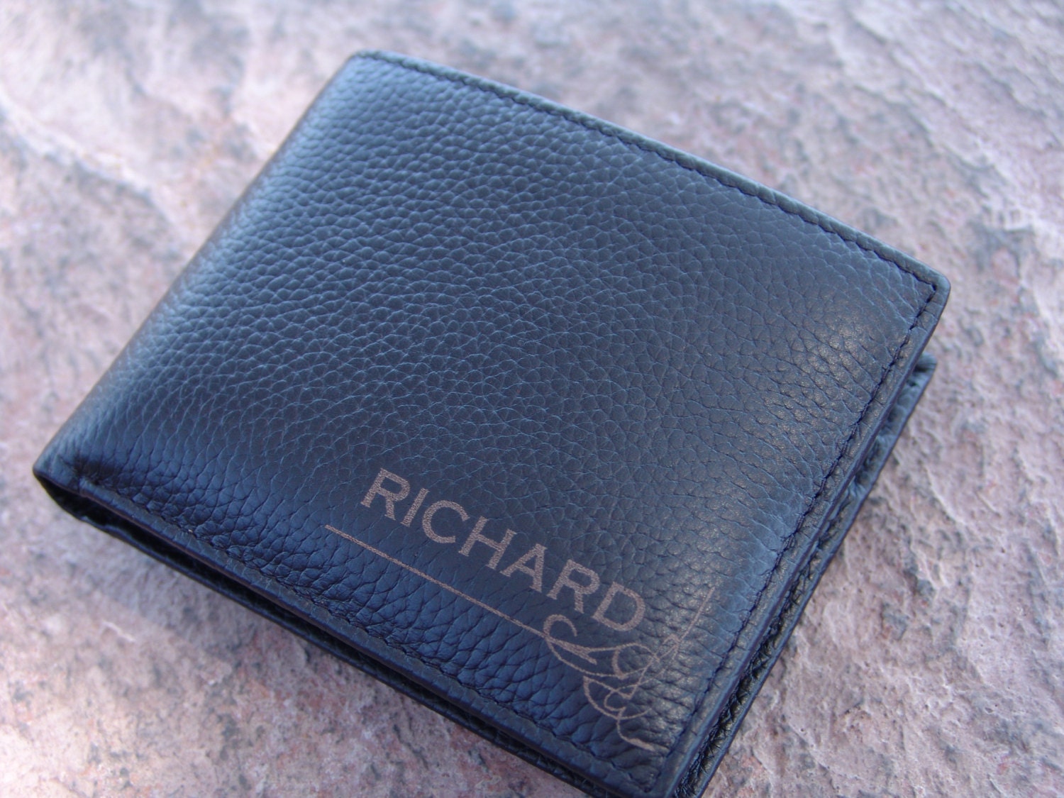 Leather Mens Wallets Engraved | SEMA Data Co-op