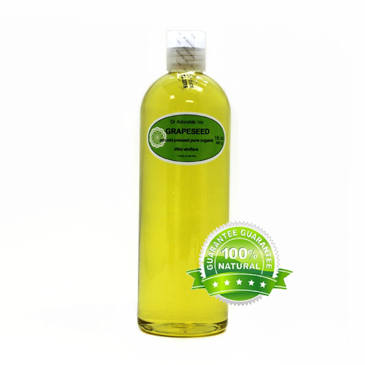 16 OZ Pure Grapeseed Oil Organic Cold Pressed