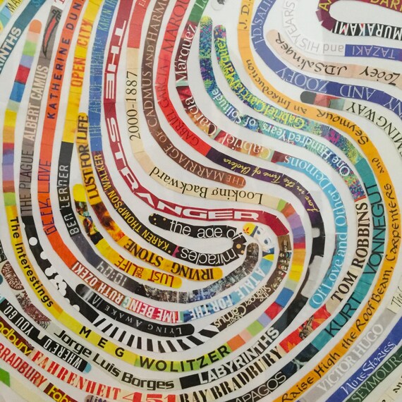 Using your fingerprint, this artist uses book titles to make a unique piece of art!